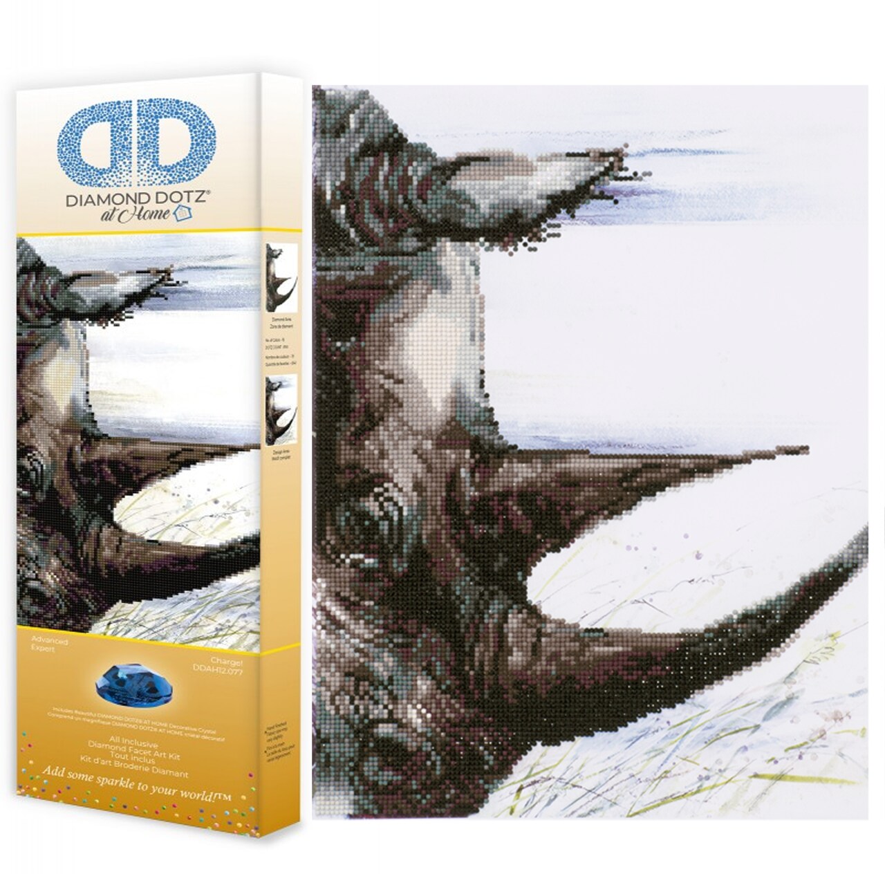 Diamond Dotz at Home - Charge!, Partial Drill, Round Dotz, Diamond Painting Kits, Diamond Art Kits for Adults, Gem Art, Diamond Art, Diamond Dotz, 15"x17"